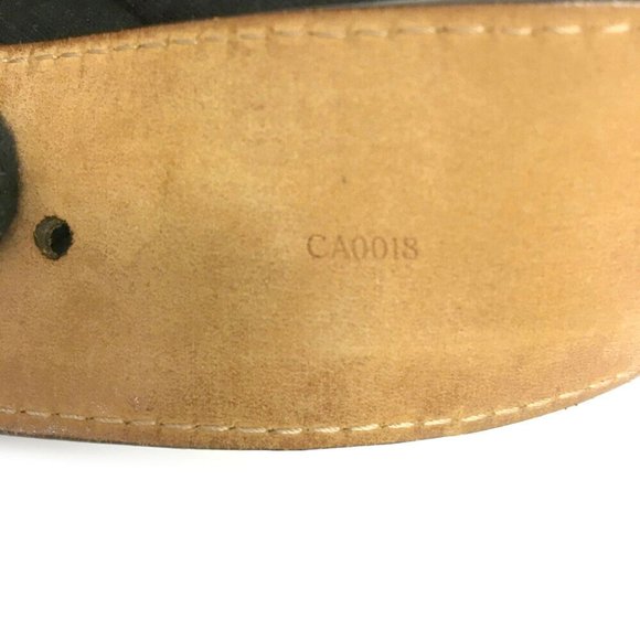 100% Authentic Louis Vuitton Monogram Brown Leather Belt - Picture 8 of 10